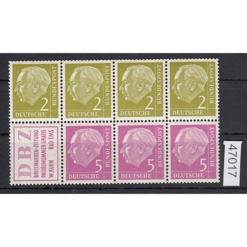 Bund 1955 michel s - s, w6
